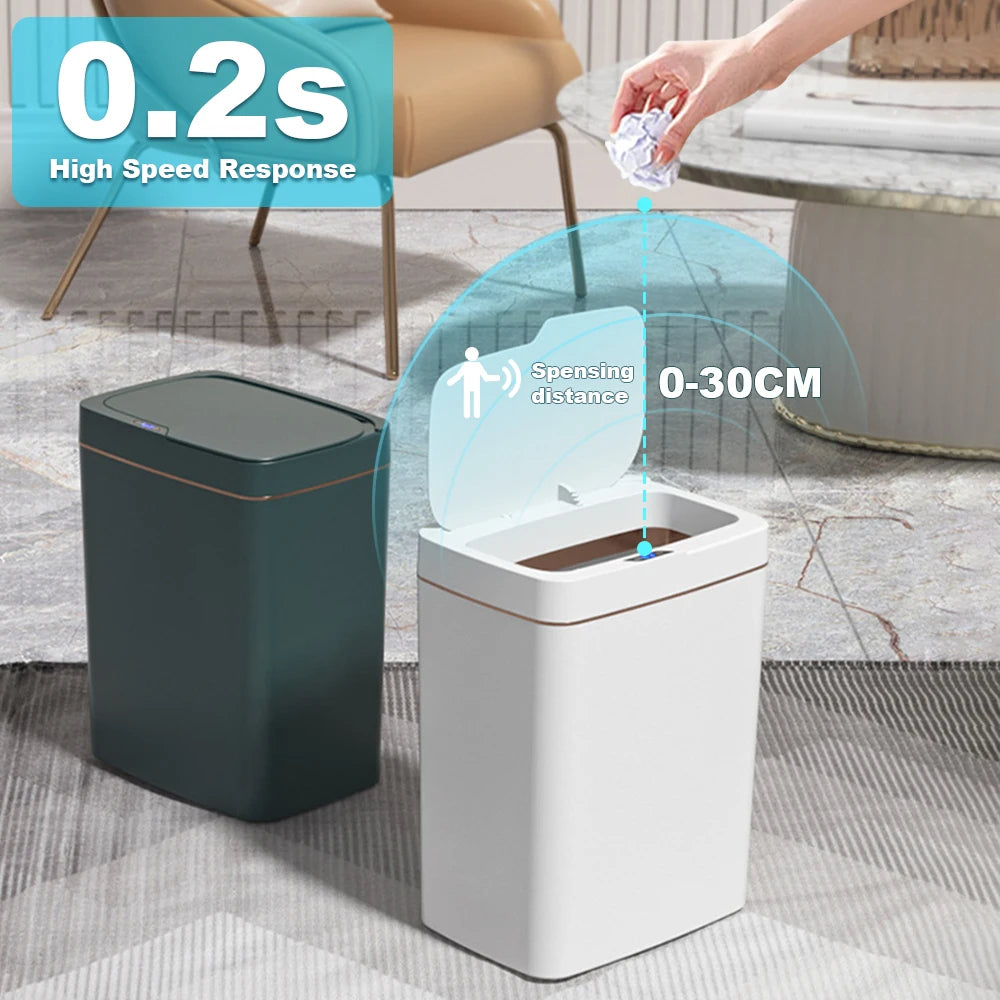 15L/18L Smart Sensor Trash Can – Automatic, Waterproof Waste Bin for Bathroom & Kitchen